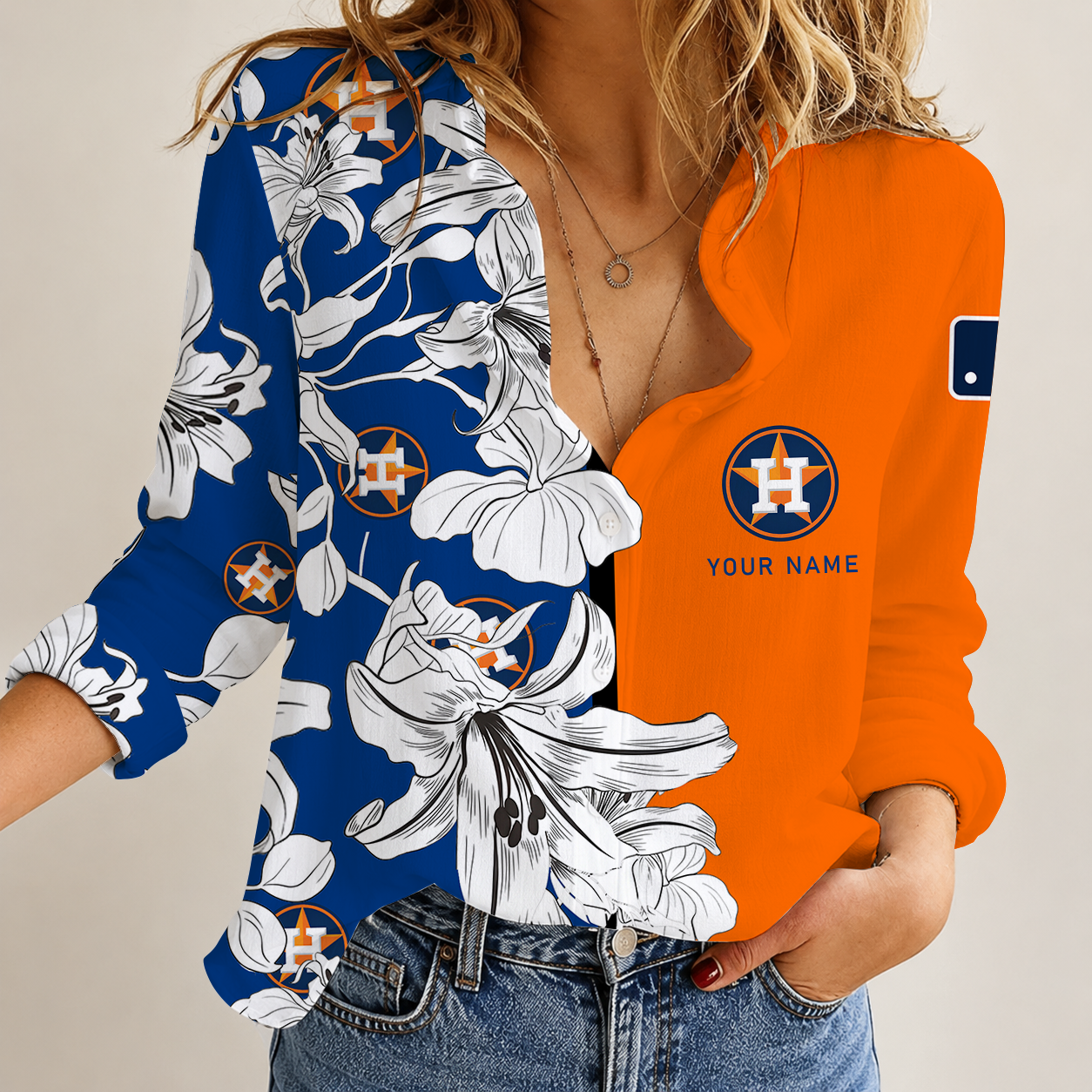 Limited Edition – Customized MLB Houston Astros Women Casual Shirt