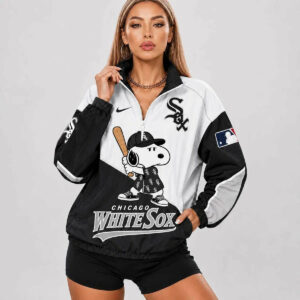 Limited Edition – Customized MLB Chicago White Sox V-Neck Zipper Sweatshirt Jacket