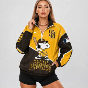 Limited Edition – Customized MLB San Diego Padres V-Neck Zipper Sweatshirt Jacket