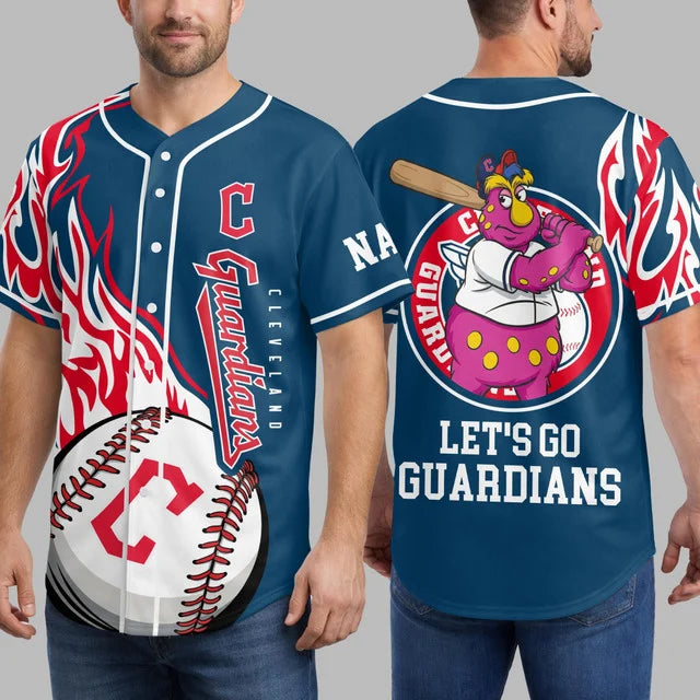 Limited Edition – Customized MLB Cleveland Guardians Baseball Jersey - Image 2