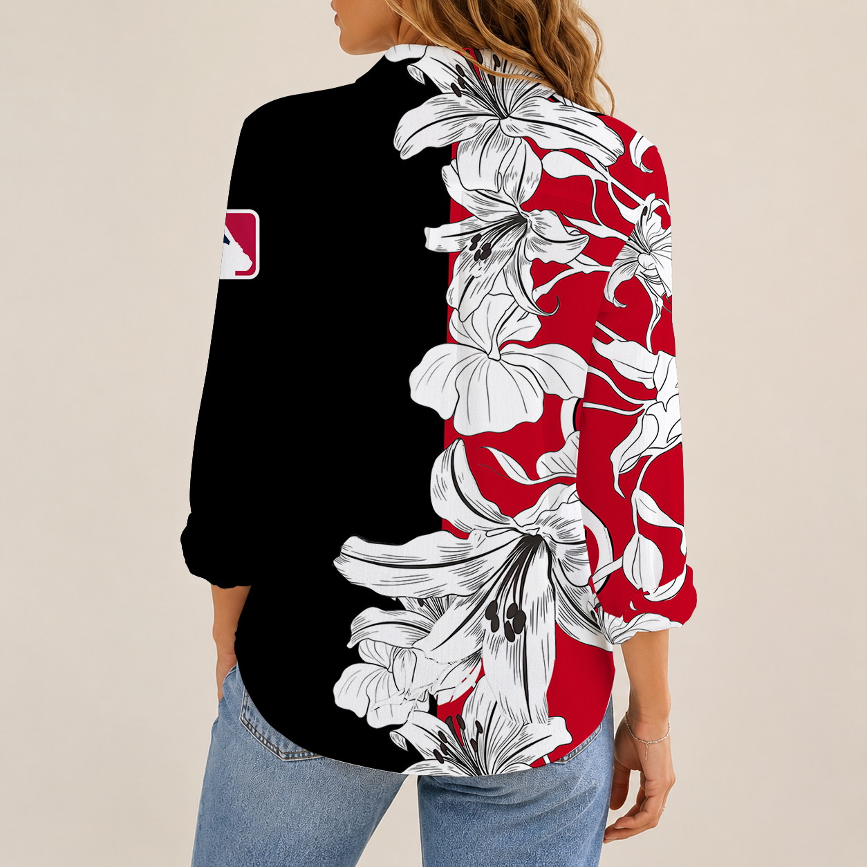Limited Edition – Customized MLB Cincinnati Reds Women Casual Shirt - Image 2