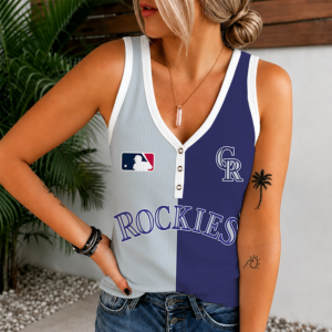 Limited Edition – Customized MLB Colorado Rockies Women’s V-Neck Tank Top