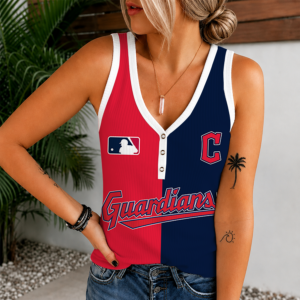 Limited Edition – Customized MLB Cleveland Guardians Women’s V-Neck Tank Top