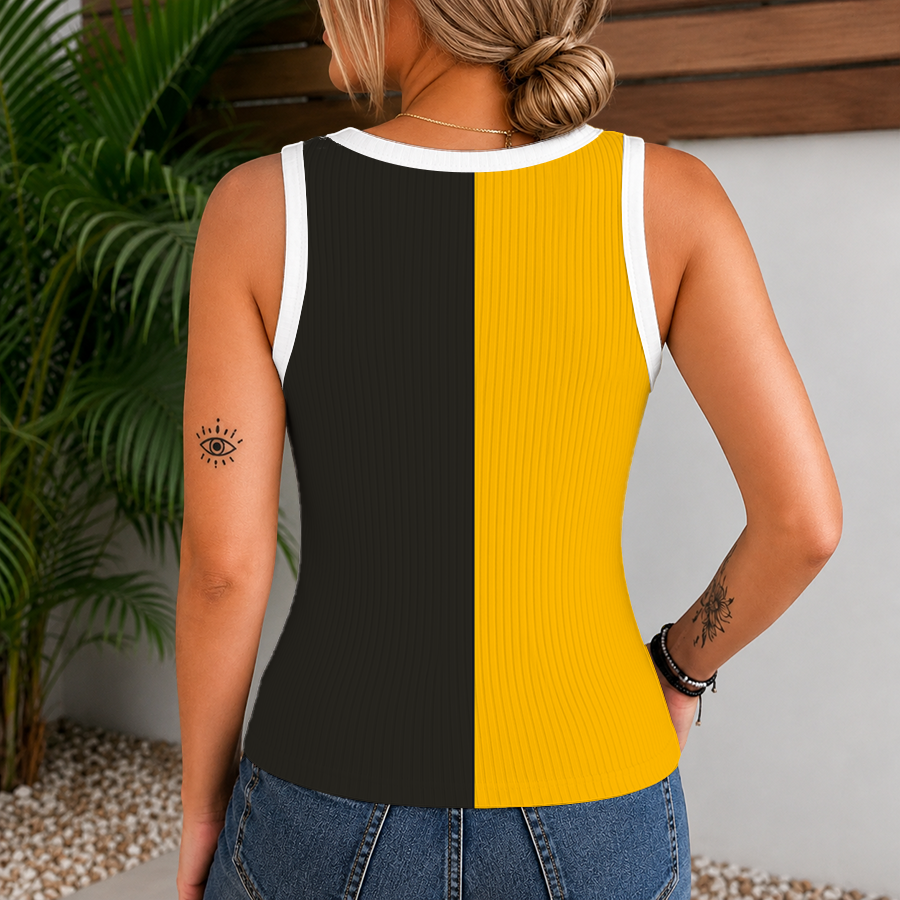 Limited Edition – Customized MLB Pittsburgh Pirates Women’s V-Neck Tank Top - Image 2