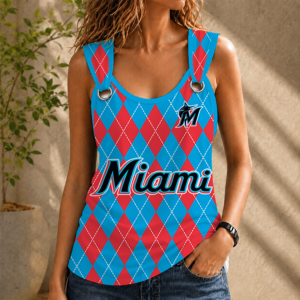 Limited Edition – Customized MLB Miami Marlins O-Ring Shoulder Tank Top