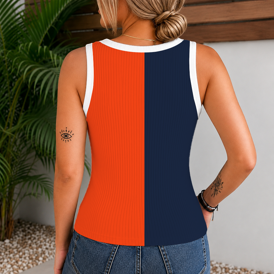 Limited Edition – Customized MLB Detroit Tigers Women’s V-Neck Tank Top - Image 2