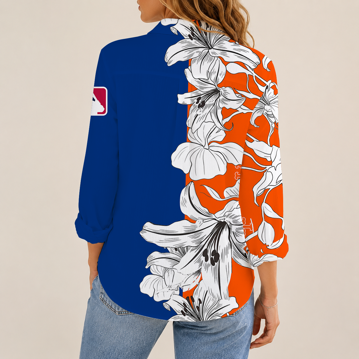 Limited Edition – Customized MLB New York Mets Women Casual Shirt - Image 2