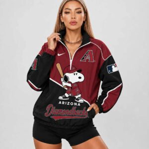 Limited Edition – Customized MLB Arizona Diamondbacks V-Neck Zipper Sweatshirt Jacket