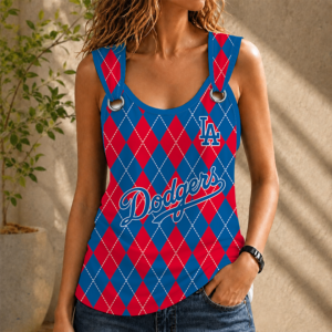 Limited Edition – Customized MLB Los Angeles Dodgers O-Ring Shoulder Tank Top