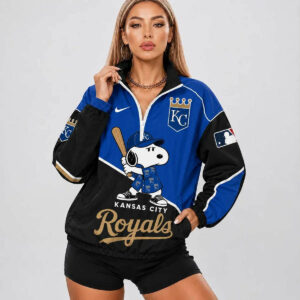 Limited Edition – Customized MLB Kansas City Royals V-Neck Zipper Sweatshirt Jacket