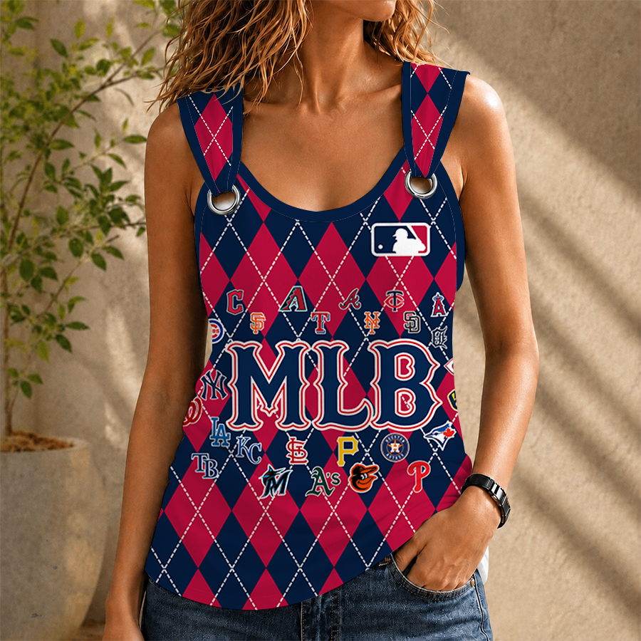Limited Edition – Customized MLB All Teams O-Ring Shoulder Tank Top