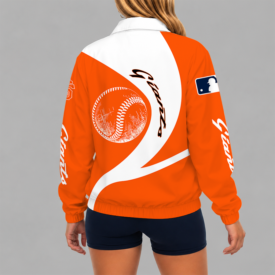 Limited Edition – Customized MLB San Francisco Giants V-Neck Zipper Sweatshirt Jacket - Image 2