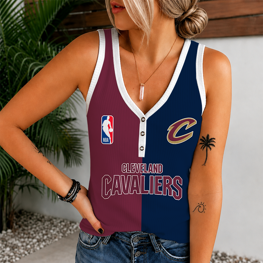 Limited Edition – Customized Nba Cleveland Cavaliers Women’s V-Neck Tank Top