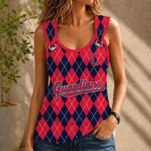 Limited Edition – Customized MLB Cleveland Guardians O-Ring Shoulder Tank Top