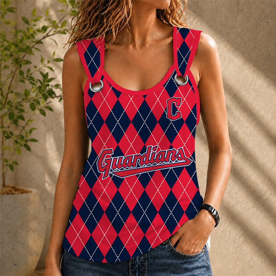 Limited Edition – Customized MLB Cleveland Guardians O-Ring Shoulder Tank Top