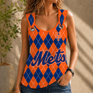 Limited Edition – Customized MLB New York Mets O-Ring Shoulder Tank Top