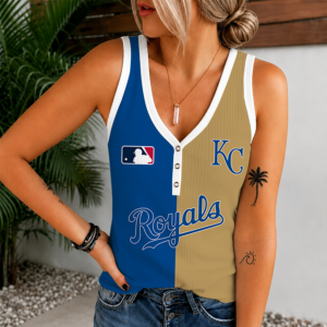 Limited Edition – Customized MLB Kansas City Royals Women’s V-Neck Tank Top