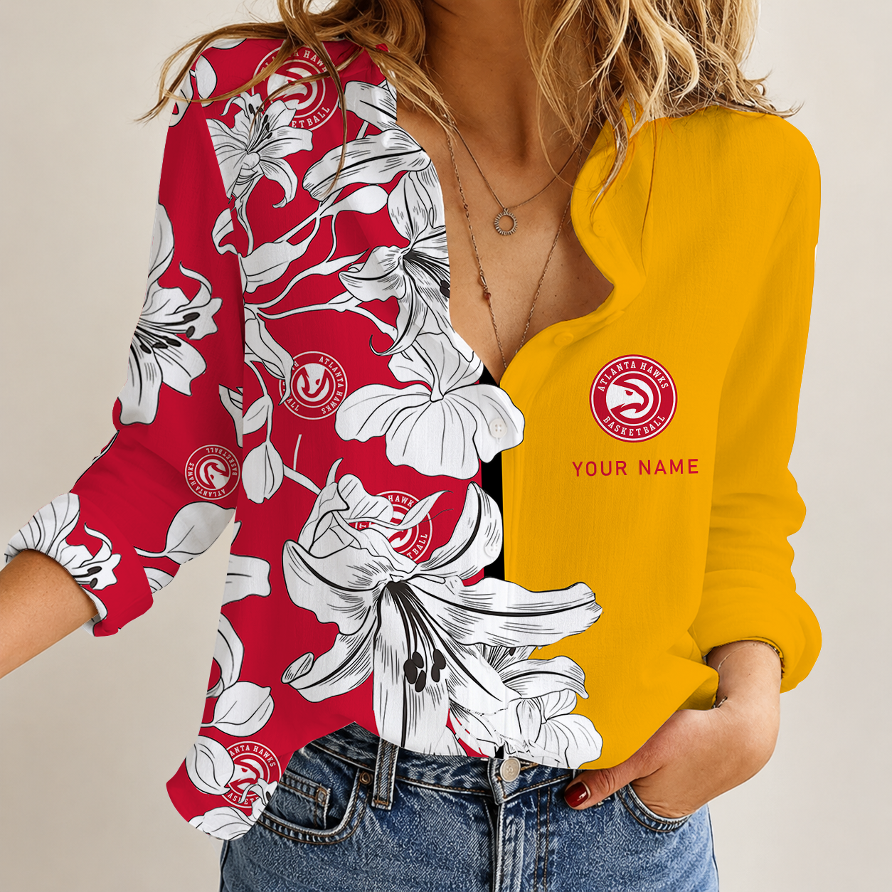 Limited Edition – Customized Nba Atlanta Hawks Women Casual Shirt For Fan