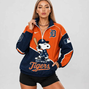 Limited Edition – Customized MLB Detroit Tigers V-Neck Zipper Sweatshirt Jacket