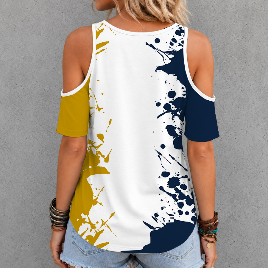 Limited Edition – Customized NCAA Notre Dame Fighting Irish Criss Cross V-Neck Top - Image 2