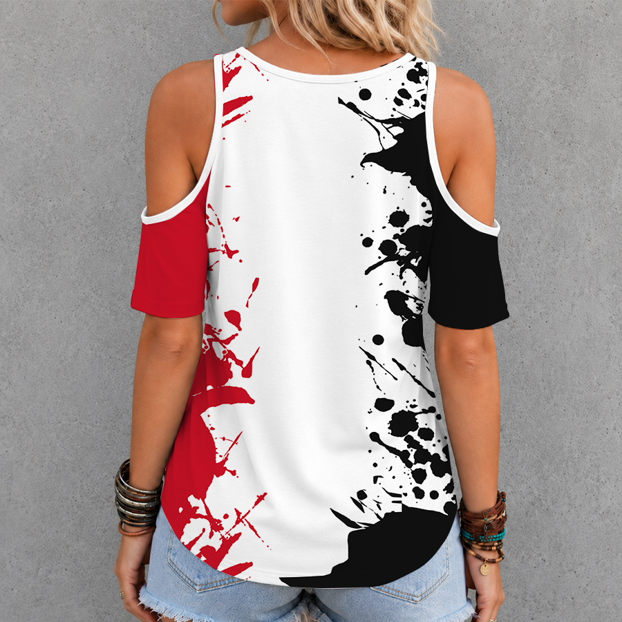 Limited Edition – Customized NHL Carolina Hurricanes Criss Cross V-Neck Top - Image 2