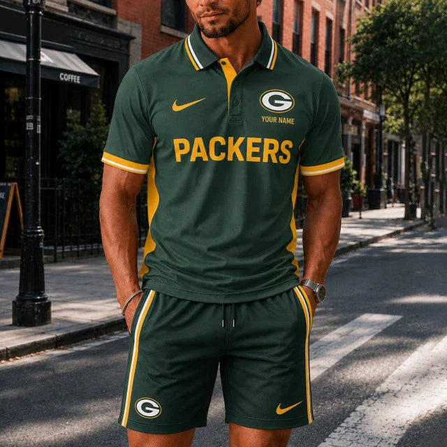 Limited Edition – Customized NFL Green Bay Packers Polo Shirt & Short Pants