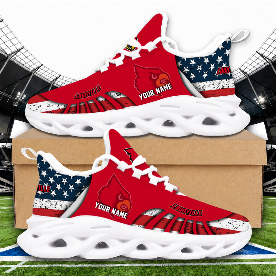 Limited Edition – Customized NCAA Louisville Cardinals Unisex Max Soul Sneakers