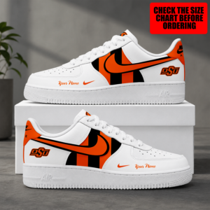 Limited Edition – Customized NCAA Oklahoma State Cowboys Air Force 1 Shoes