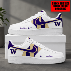 Limited Edition – Customized NCAA Washington Huskies Air Force 1 Shoes