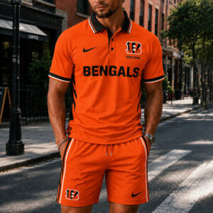 Limited Edition – Customized NFL Cincinnati Bengals Polo Shirt & Short Pants