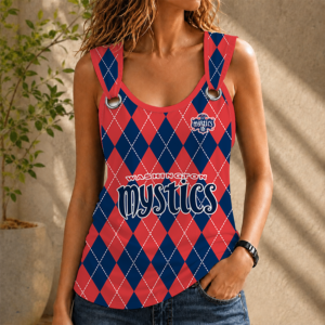 Limited Edition – Customized WNBA Washington Mystics O-Ring Shoulder Tank Top