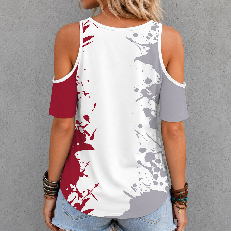 Limited Edition – New Customized NCAA Indiana Hoosiers Criss Cross V-Neck Top - Image 2
