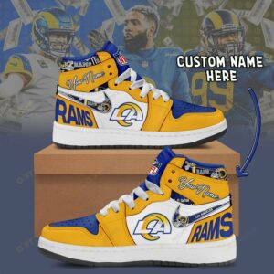 Limited Edition – Customized NFL Los Angeles Rams Air Jordan 1 Shoes