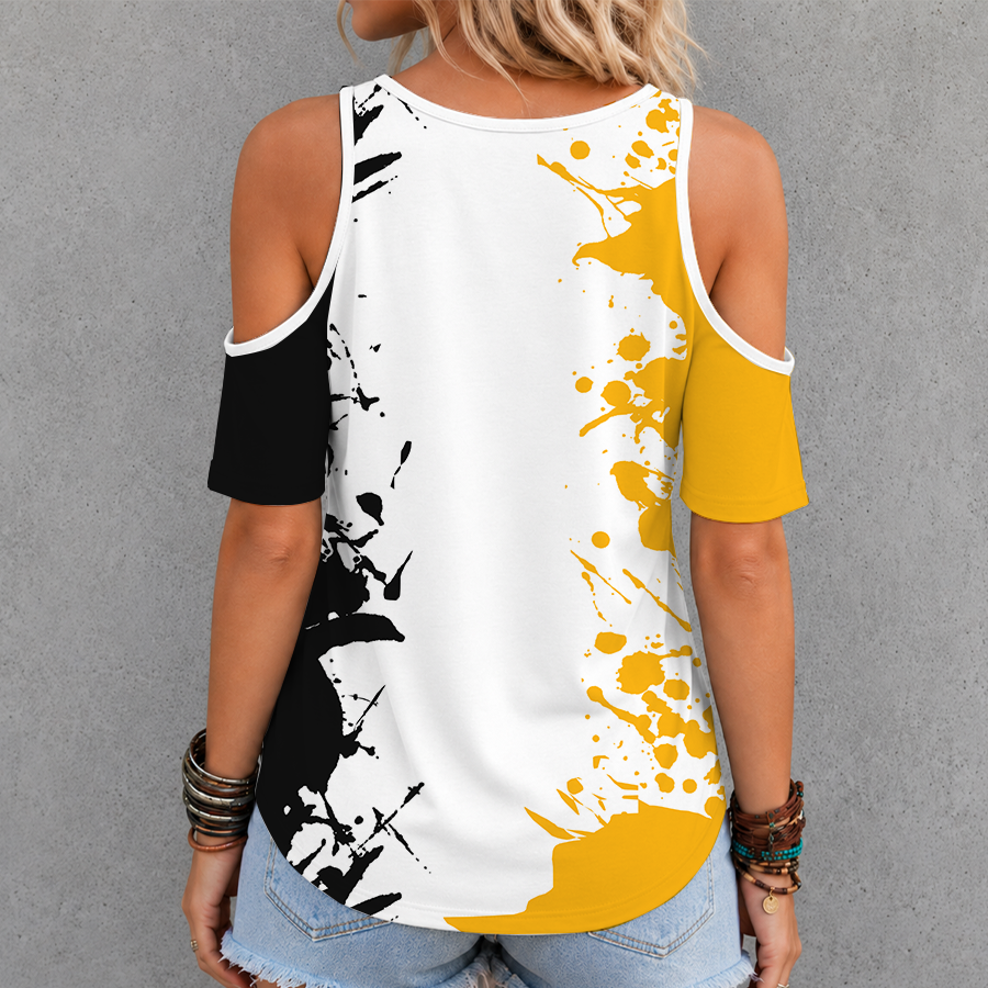 Limited Edition – Customized NHL Boston Bruins Criss Cross V-Neck Top - Image 2