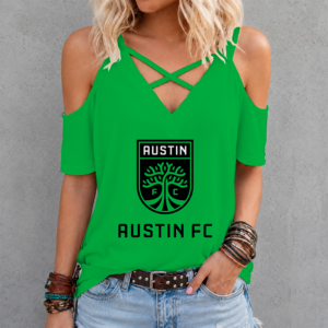 Limited Edition – Customized MLS Austin Fc Criss Cross V-Neck Top