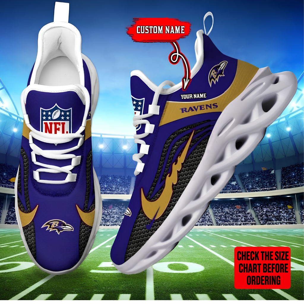 Limited Edition – Customized NFL Baltimore Ravens Unisex Max Soul Sneakers