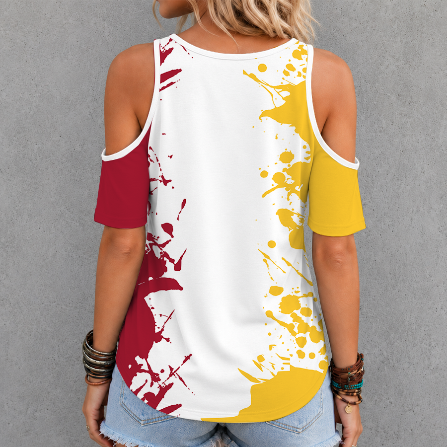 Limited Edition – New Customized NCAA Iowa State Cyclones Criss Cross V-Neck Top - Image 2