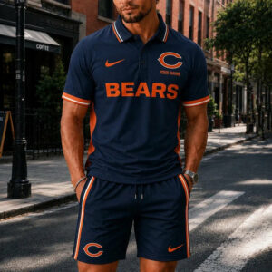 Limited Edition – Customized NFL Chicago Bears Polo Shirt & Short Pants