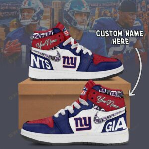 Limited Edition – Customized NFL New York Giants Air Jordan 1 Shoes