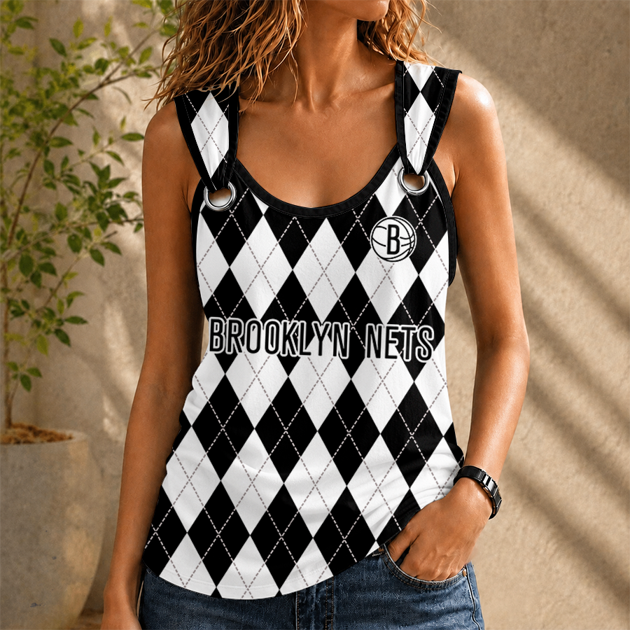 Limited Edition – Customized Nba Brooklyn Nets O-Ring Shoulder Tank Top