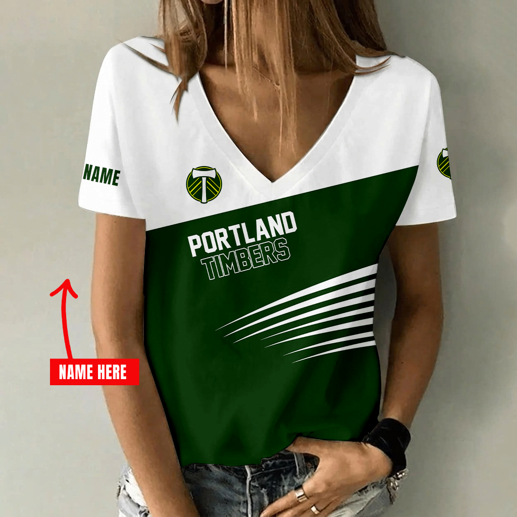 Limited Edition – Customized MLS Portland Timbers V-Neck Female Shirt
