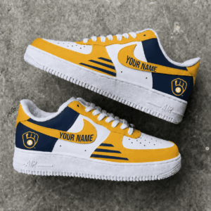 Limited Edition – Customized MLB Milwaukee Brewers Air Force 1 Shoes