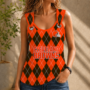 Limited Edition – Customized NFL Cleveland Browns O-Ring Shoulder Tank Top