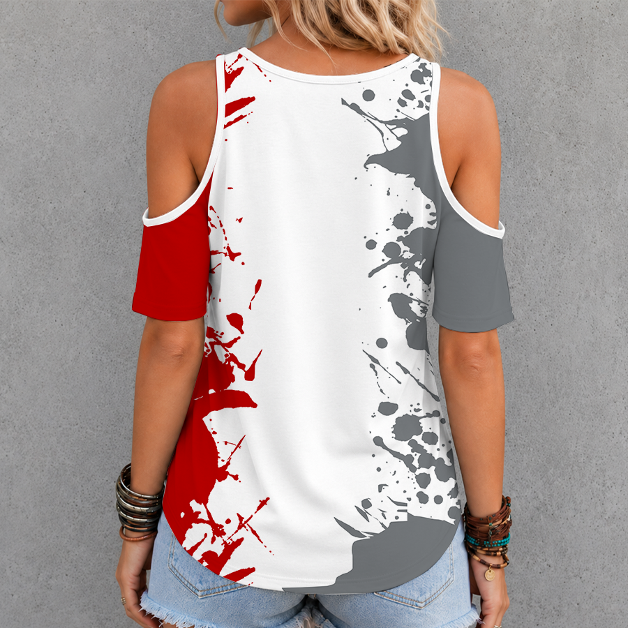 Limited Edition – Customized NCAA Utah Utes Criss Cross V-Neck Top - Image 2