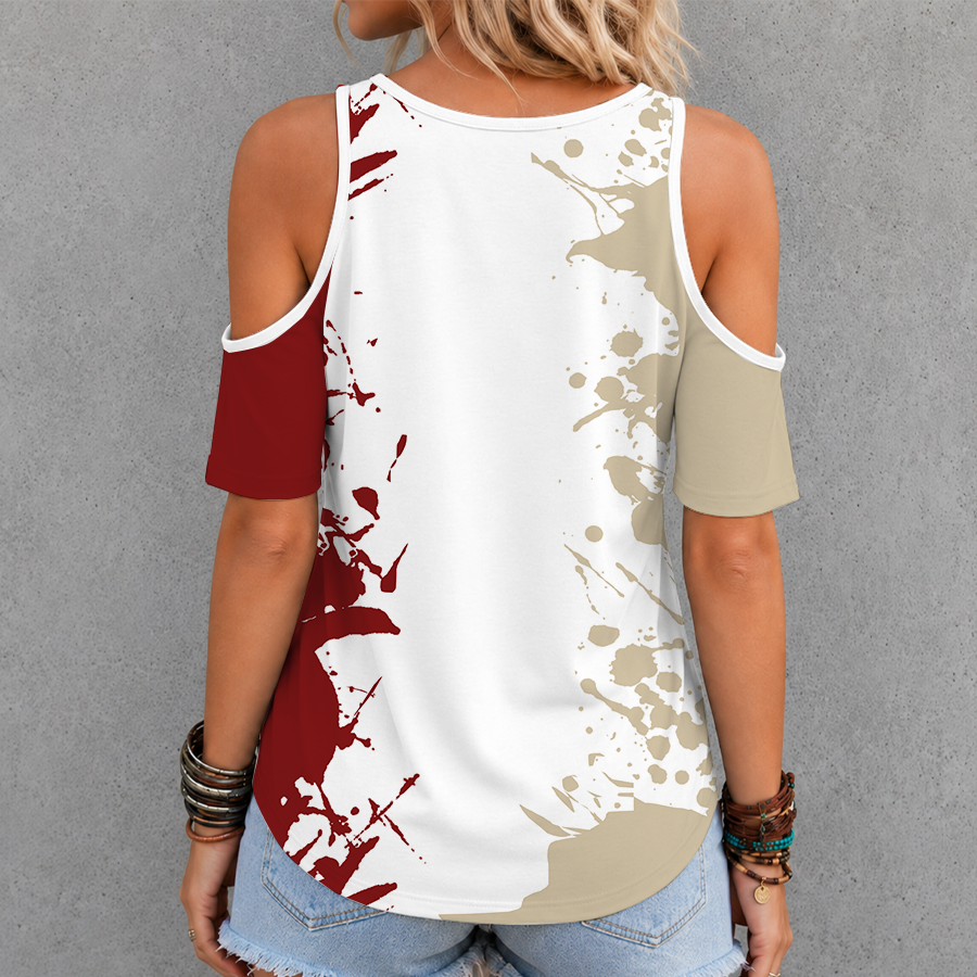 Limited Edition – Customized NCAA Oklahoma Sooners Criss Cross V-Neck Top - Image 2
