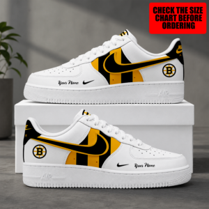 Limited Edition – Customized NHL Boston Bruins Air Force 1 Shoes
