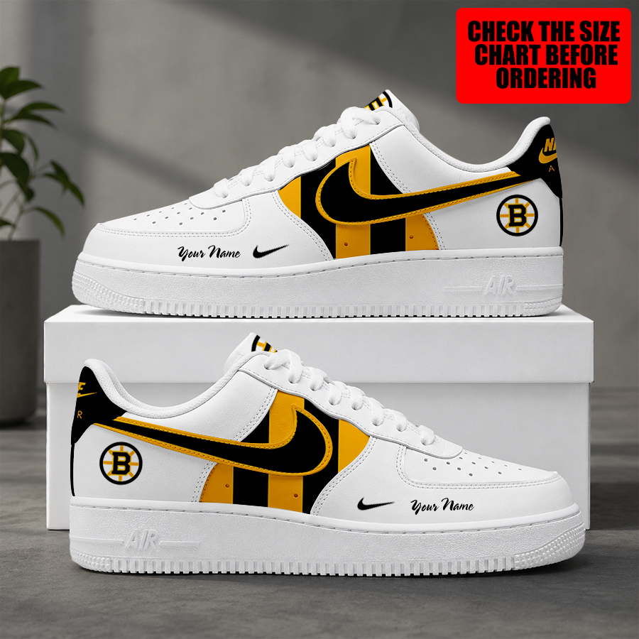Limited Edition – Customized NHL Boston Bruins Air Force 1 Shoes