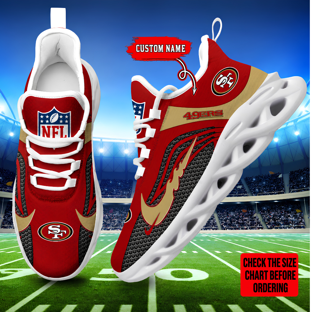 Limited Edition – Customized NFL San Francisco 49Ers Unisex Max Soul Sneakers