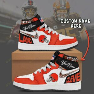 Limited Edition – Customized NFL Cleveland Browns Air Jordan 1 Shoes