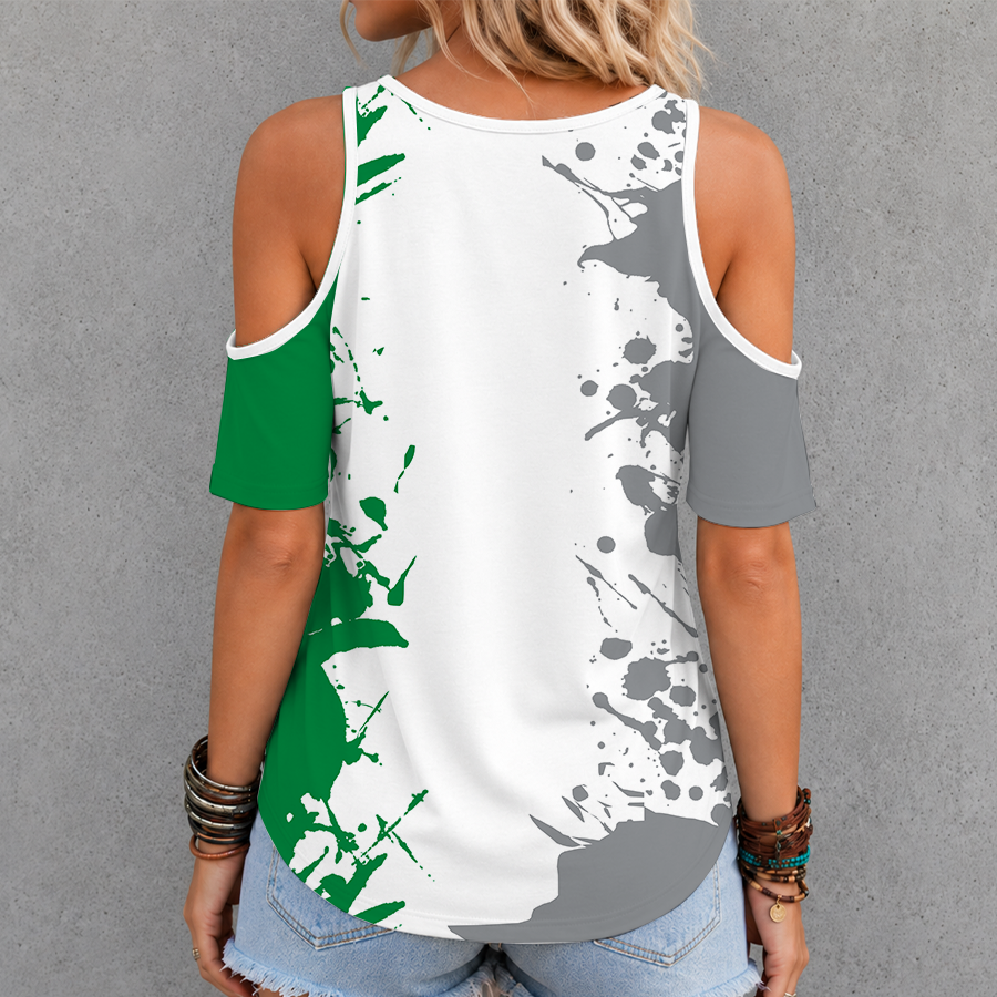 Limited Edition – Customized NHL Dallas Stars Criss Cross V-Neck Top - Image 2